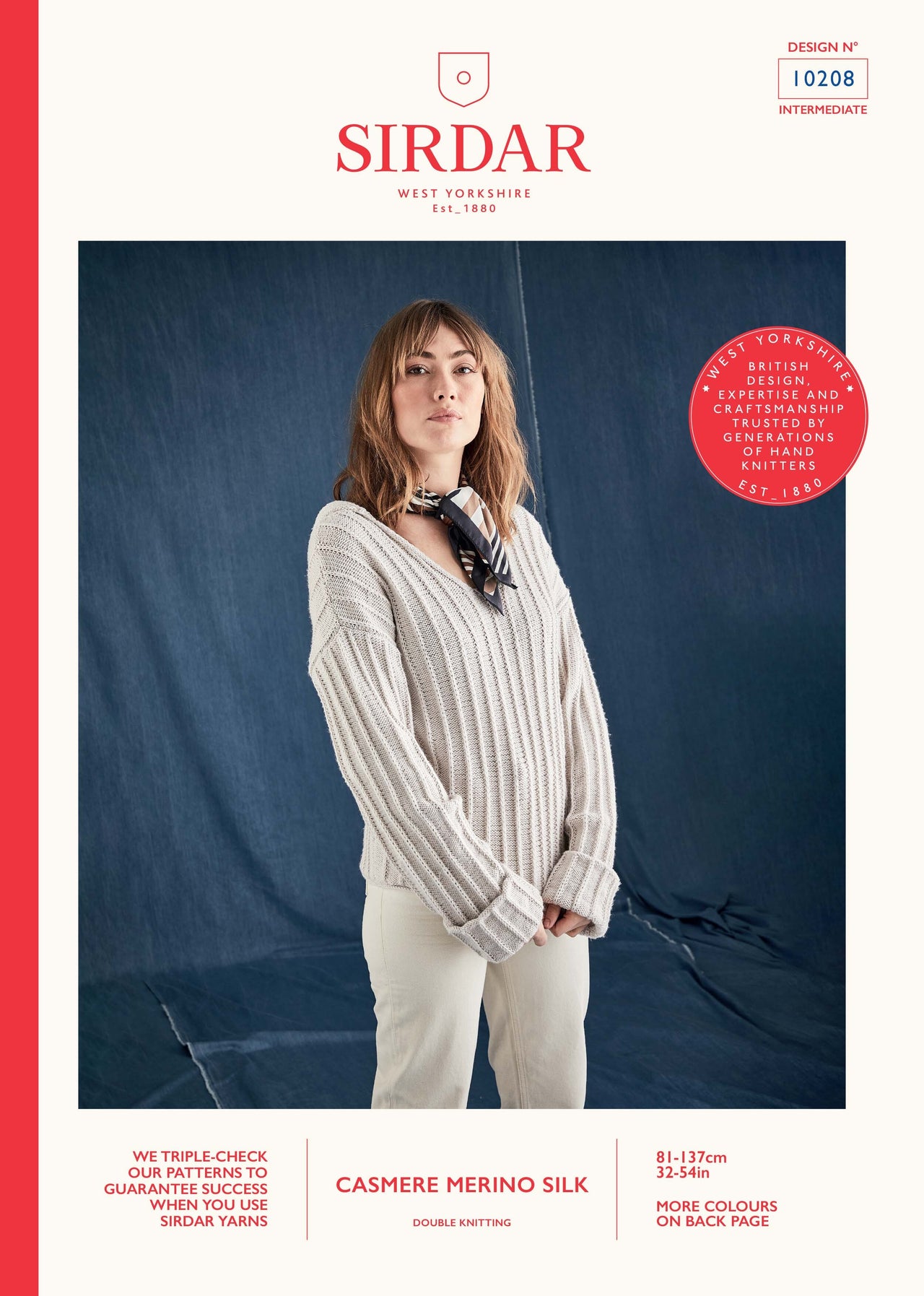 Sirdar 10208 Ribbed Hoodie  PDF