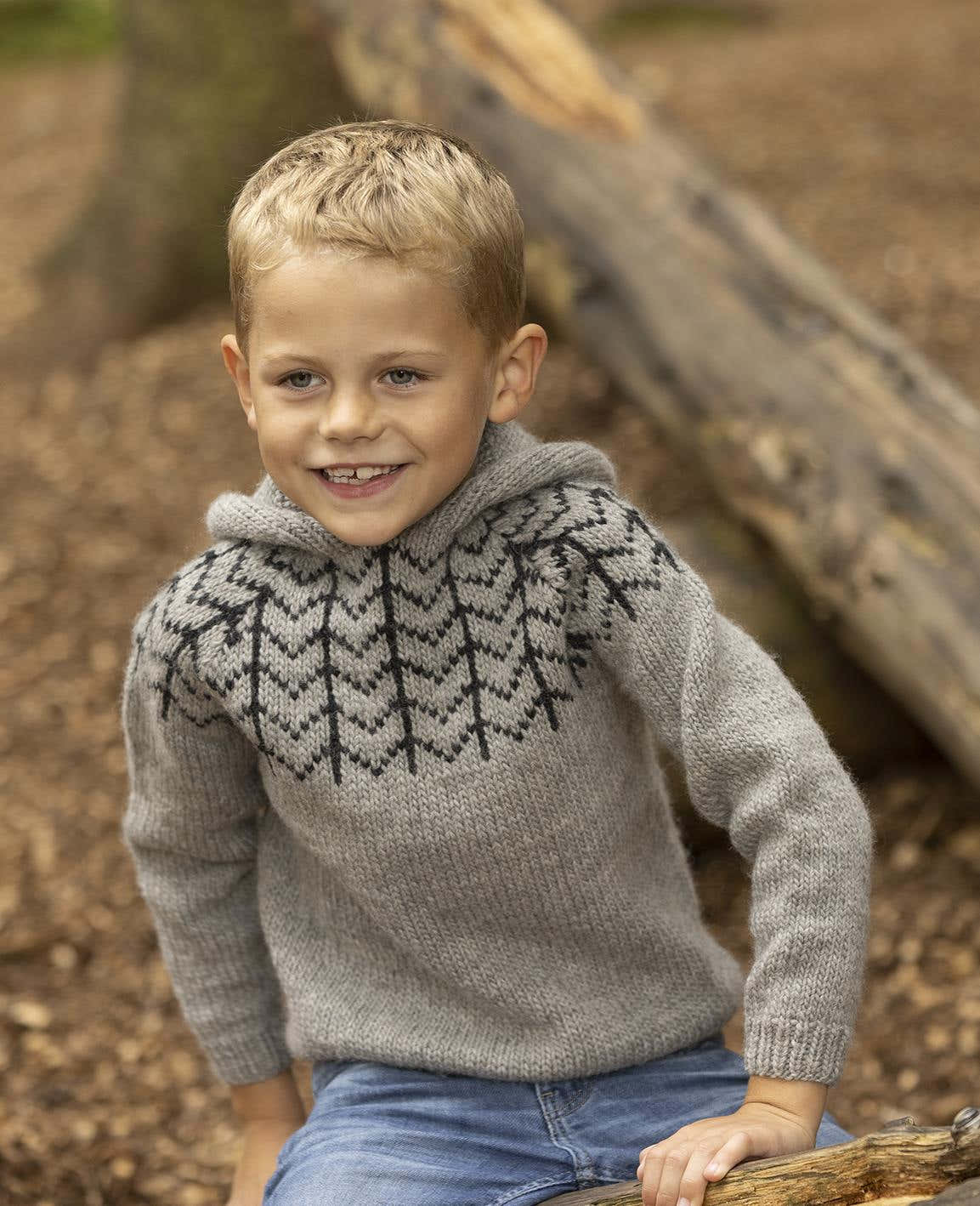 Gunilla Sweater With Hood in Viking Garn Viking Wool