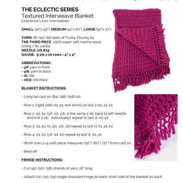 Third Piece The Hamptons Blanket Knitting Pattern