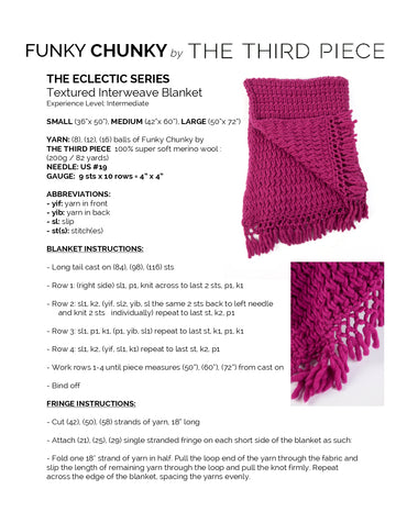 Third Piece The Hamptons Blanket Knitting Pattern