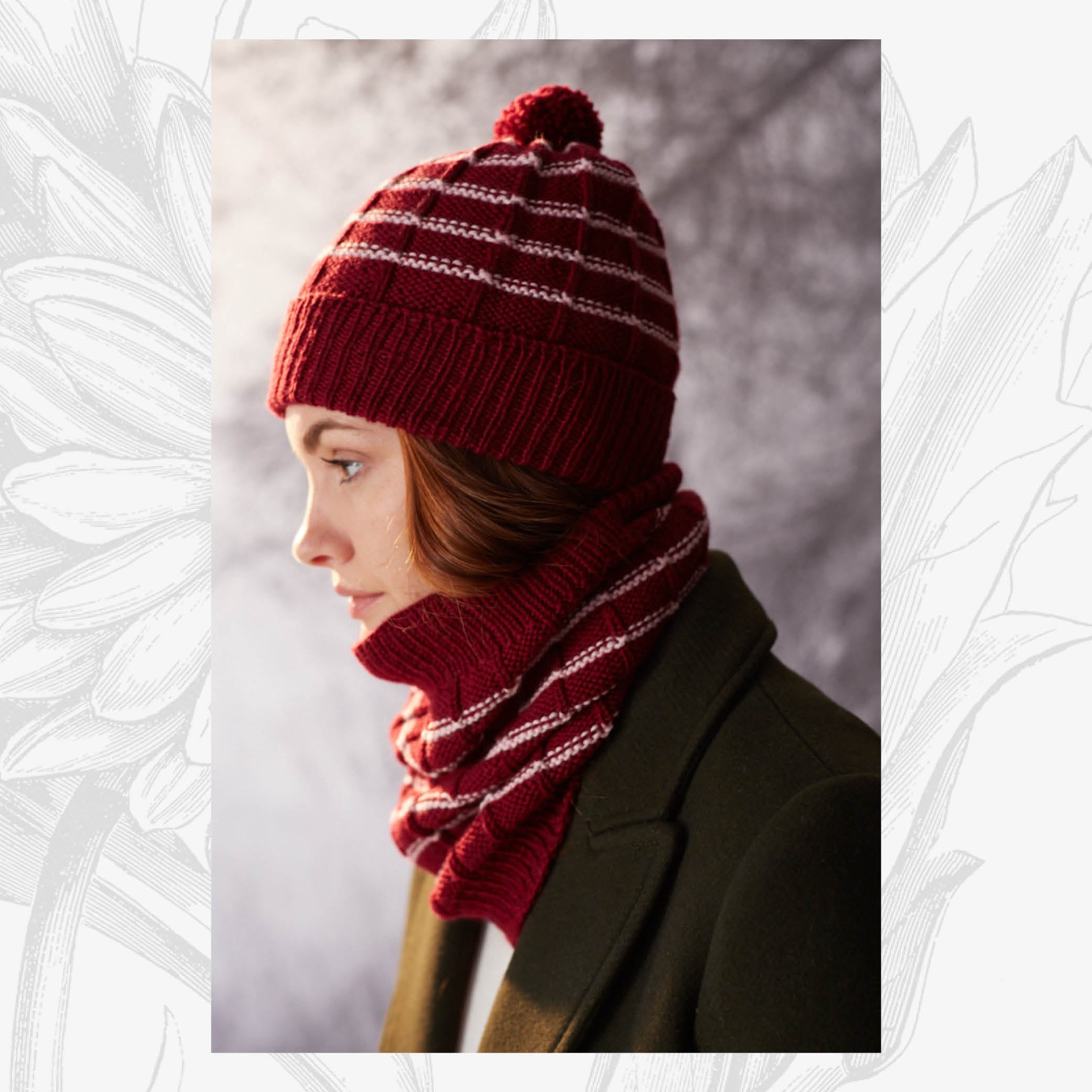 Gwendolyn Hat & Cowl - Hat Knitting Pattern For Women