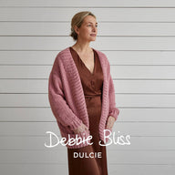 Debbie Bliss Moss Stitch Jacket with Deep Rib Bands Knitting Pattern