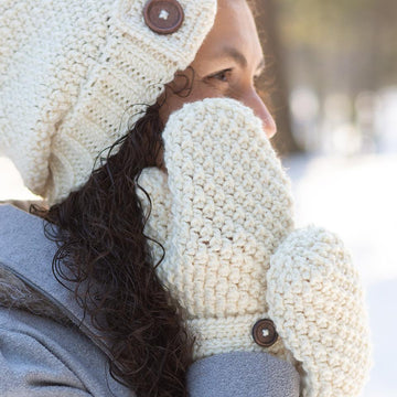 Easy Double Seed Stitch Mittens