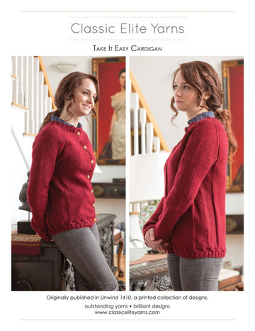 Classic Elite Yarns 1410 Take It Easy Cardigan PDF