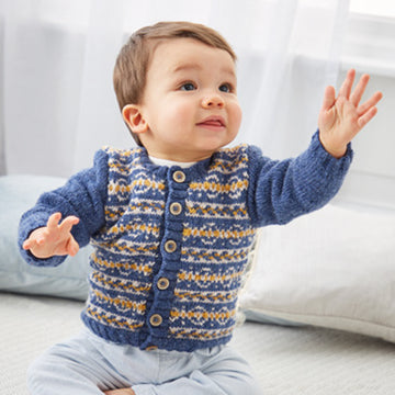 Sirdar Fair Isle Cardigan Knitting Pattern