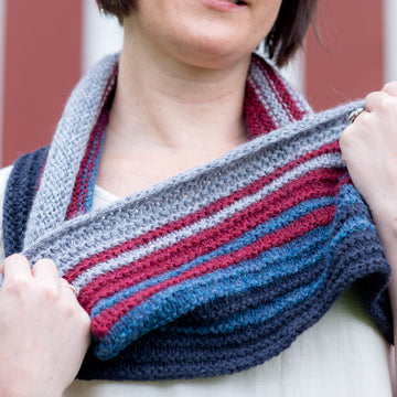 Valley Yarns Interrupted Quads Cowl Knitting Pattern