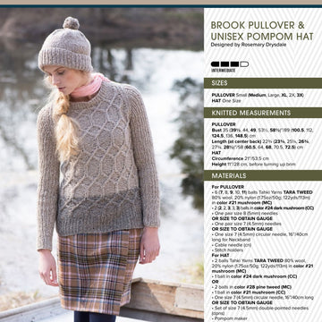 Tahki Yarns Brook Pullover & Unisex Pompom Hat Knitting