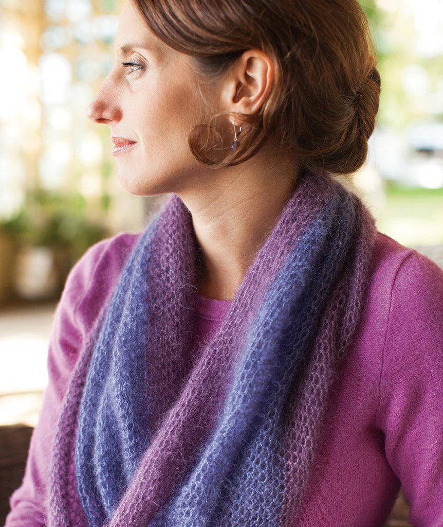 Churchmouse Studio Crocheted Moebius Cowl in Rowan Kidsilk Haze