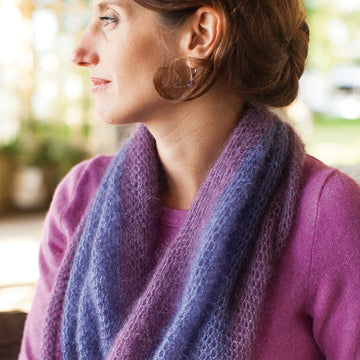 Churchmouse Studio Crocheted Moebius Cowl in Rowan Kidsilk Haze