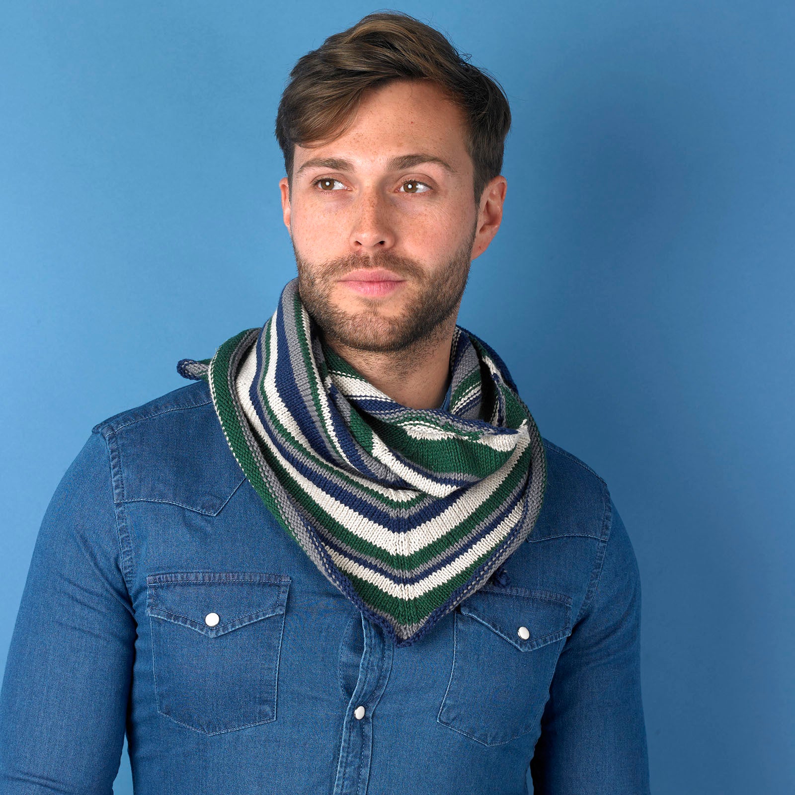 Paintbox Yarns Tie Break Triangle Scarf Knitting Pattern