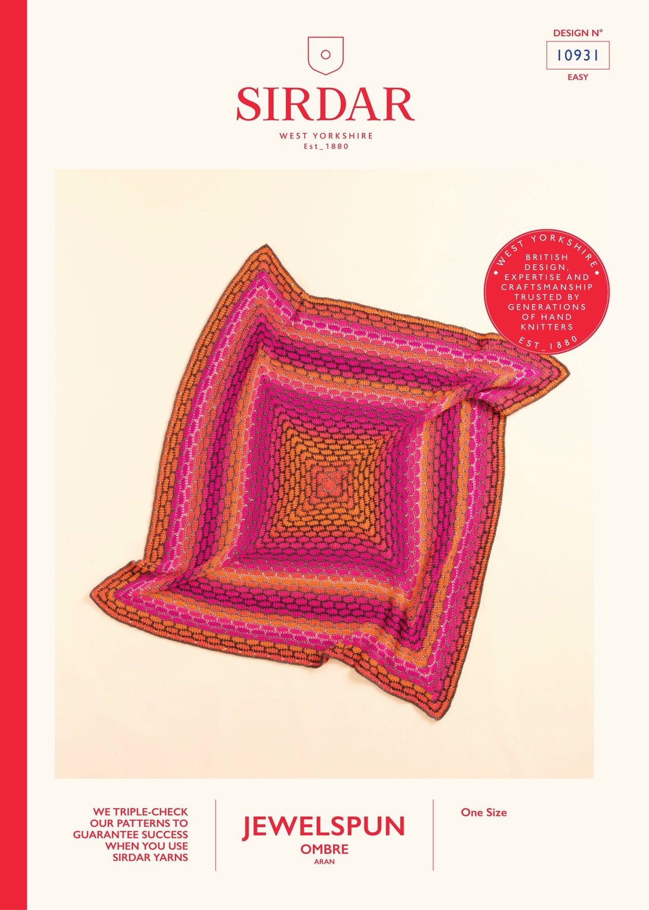 Spectrum Crochet Blanket in Sirdar Jewelspun Ombre - 10931 PDF