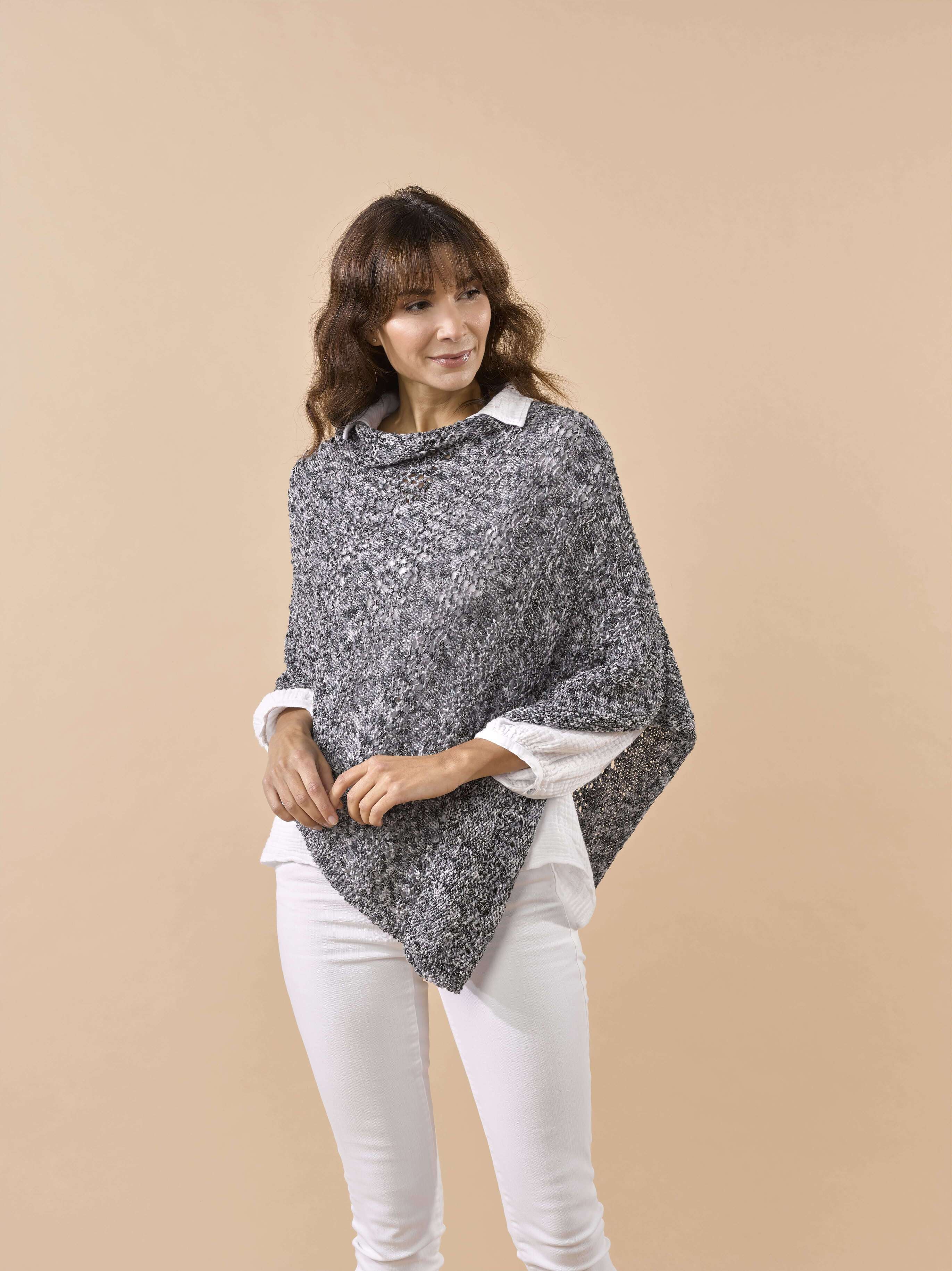 Tahki Yarns Corolla Poncho Knitting Pattern