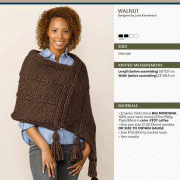 Tahki Yarns Walnut Knitting Pattern
