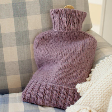 Churchmouse Studio Hot Water Bottle Cozy in Rowan Kid Classic/Classic Elite Eco Duo