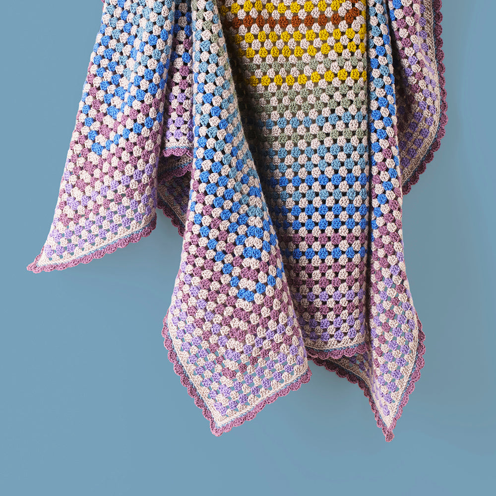 Paintbox Yarn Fireside Granny Square Blanket