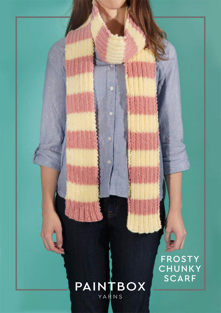 Paintbox Yarns Frosty Chunky Scarf Knitting Pattern