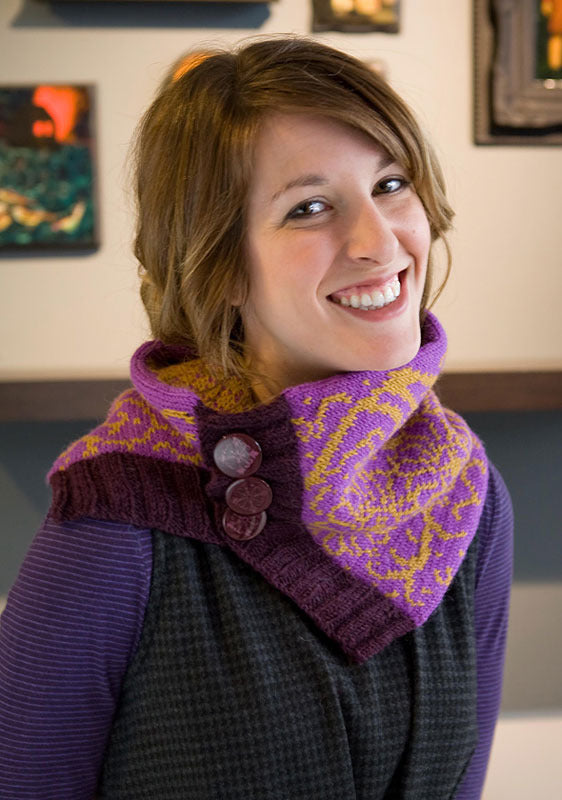 Winterfloral Cowl 1 Scarf Knitting Pattern
