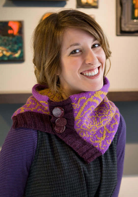 Winterfloral Cowl 1 Scarf Knitting Pattern