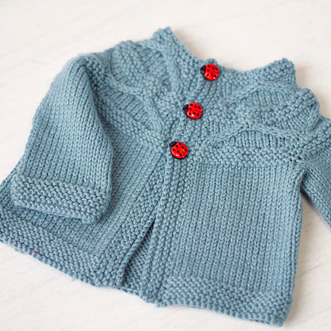 Valley Yarns Harper Baby Cardigan Knitting Pattern