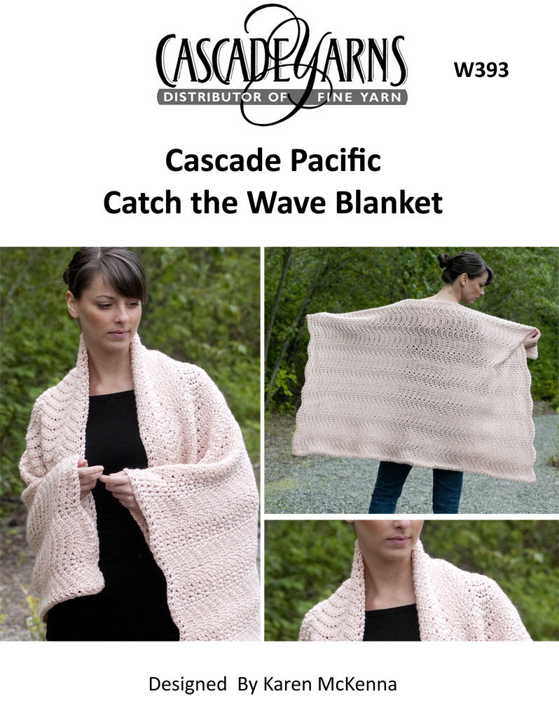 Cascade Yarns W Catch the Wave Blanket Crochet Pattern