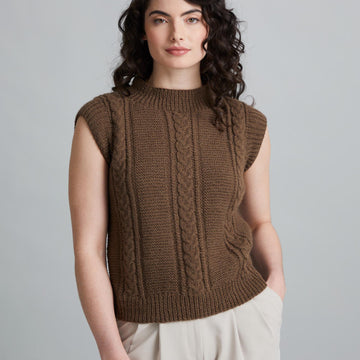 Sylvie in MODE at Rowan Alpaca Wool