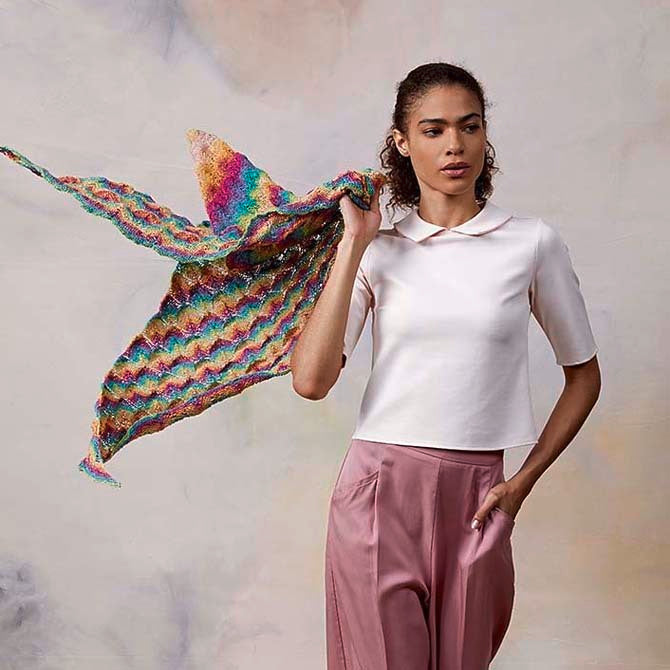 Lang PTO27-04 Triangular Shawl Wrap Knitting Pattern