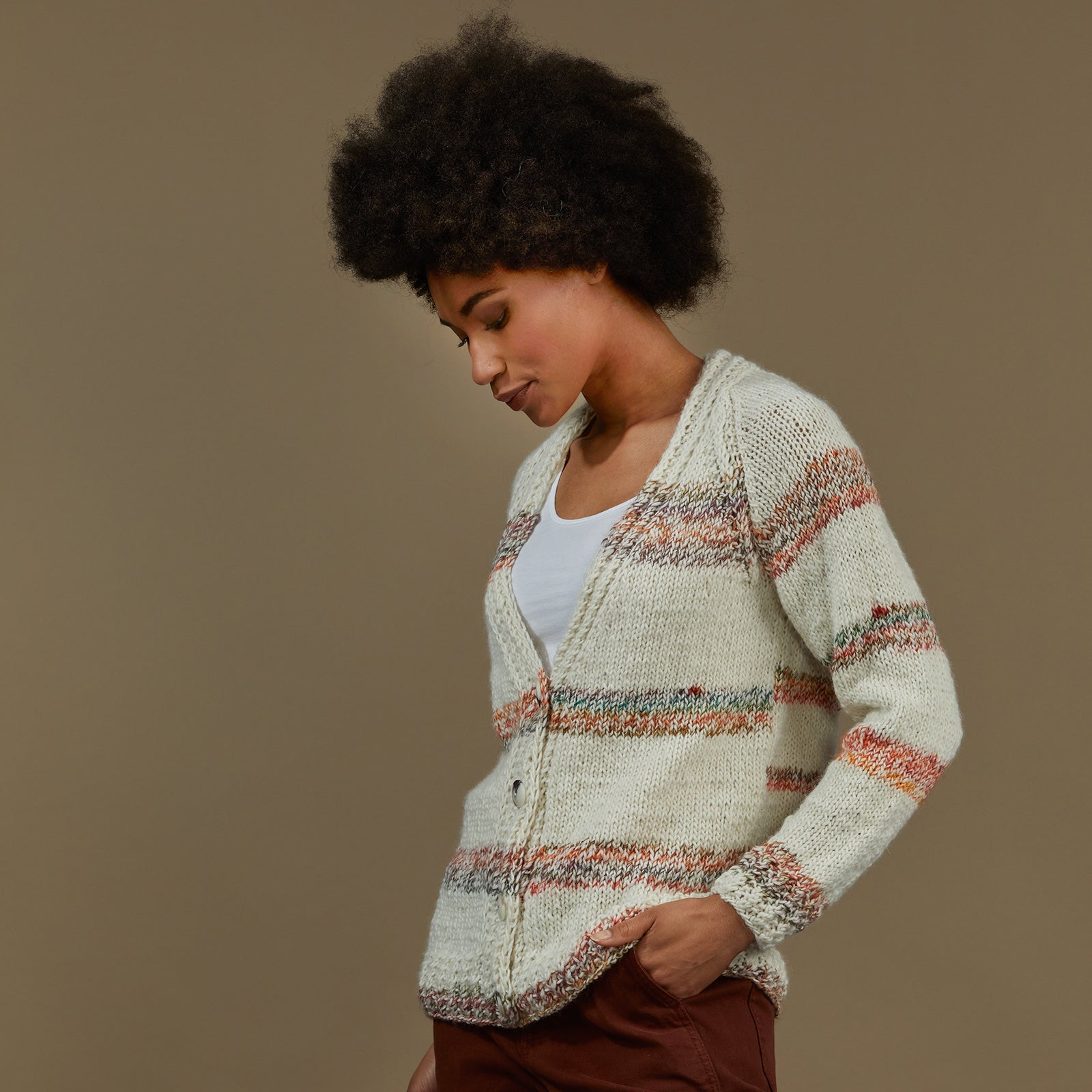 Tahki Yarns Pearl Peak Cardigan Knitting Pattern