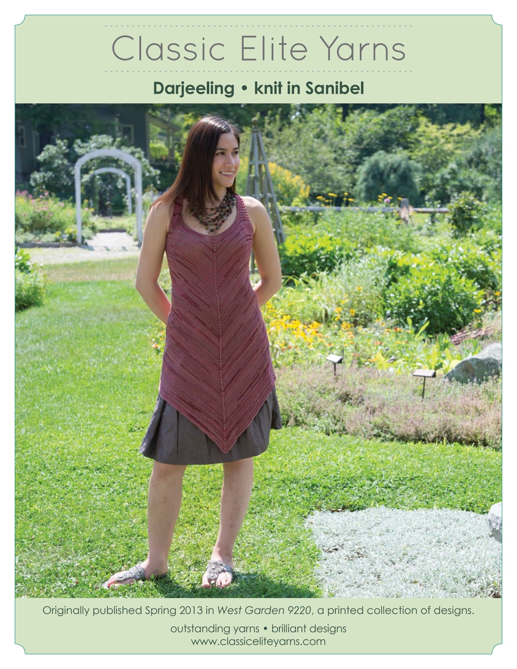 Classic Elite Yarns Darjeeling Jumper Knitting Pattern