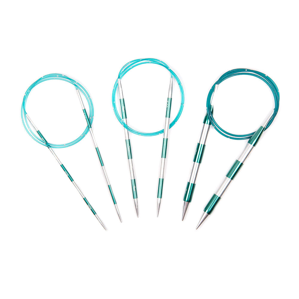 KnitPro Smartstix Green Fixed Circular Needles 32" (1 Pair)