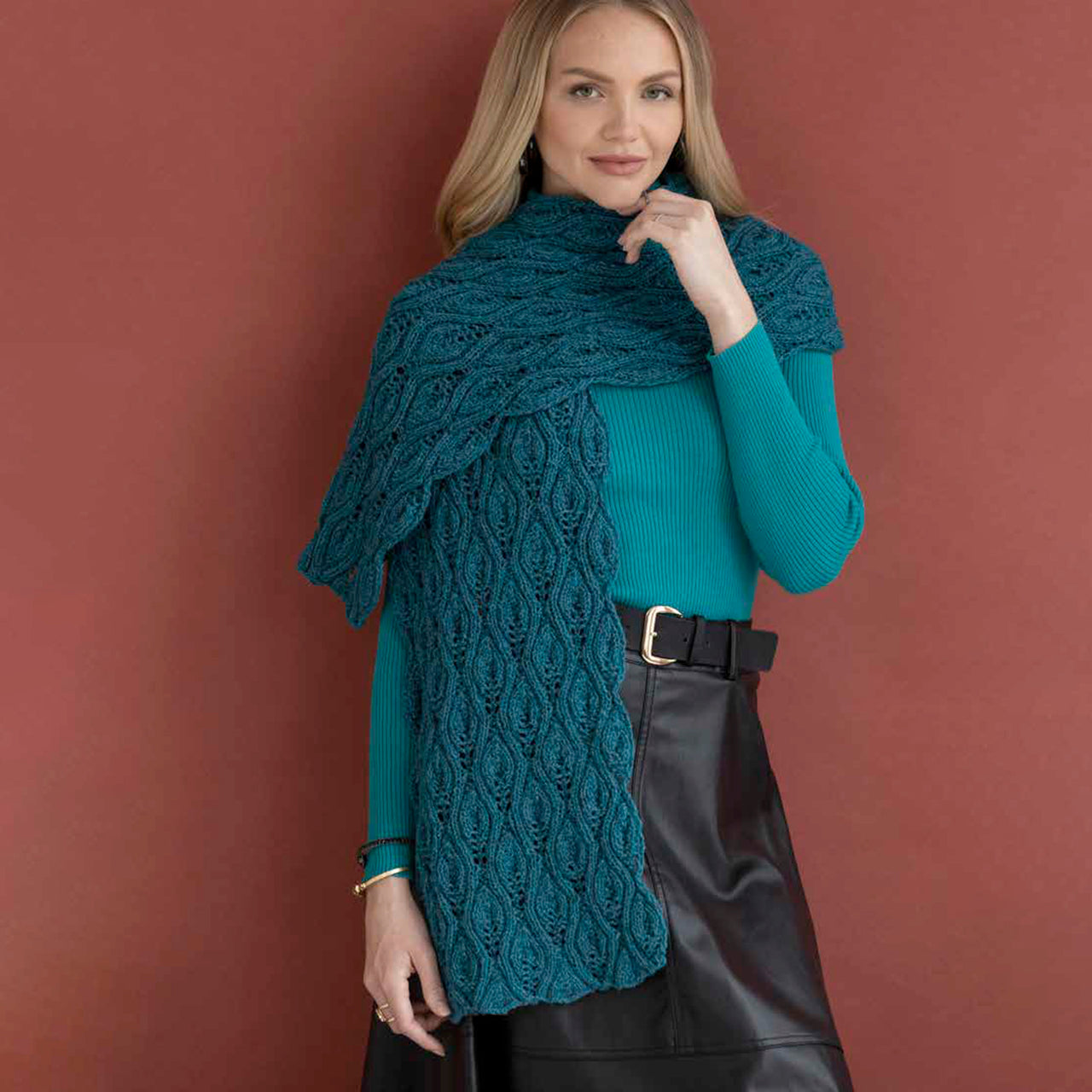 Queensland Collection Janis Scarf Knitting Pattern