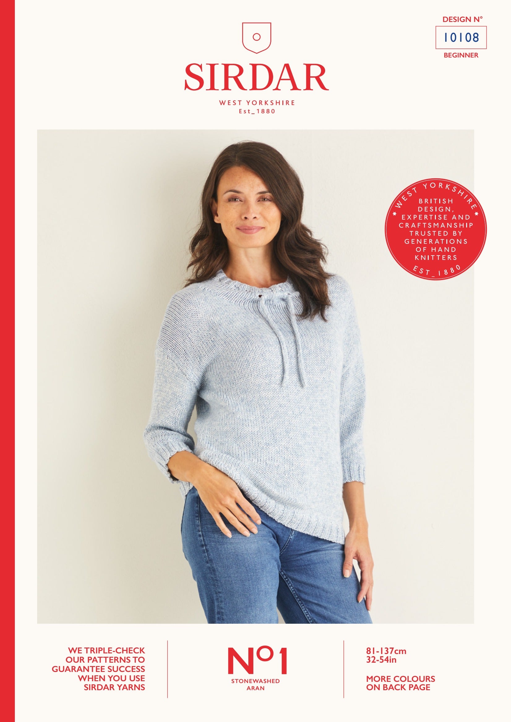 Sirdar Boxy Sweatshirt Jumper Knitting Pattern