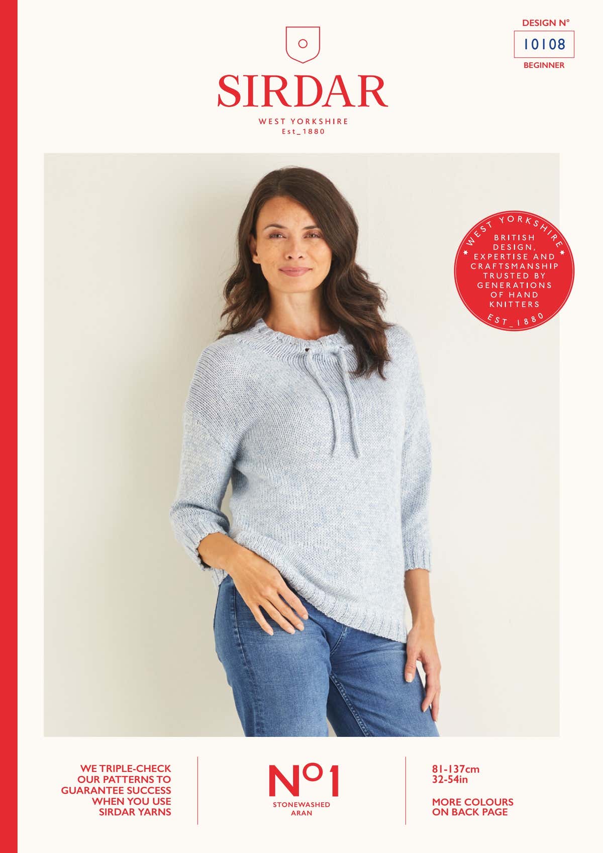 Sirdar Boxy Sweatshirt Jumper Knitting Pattern