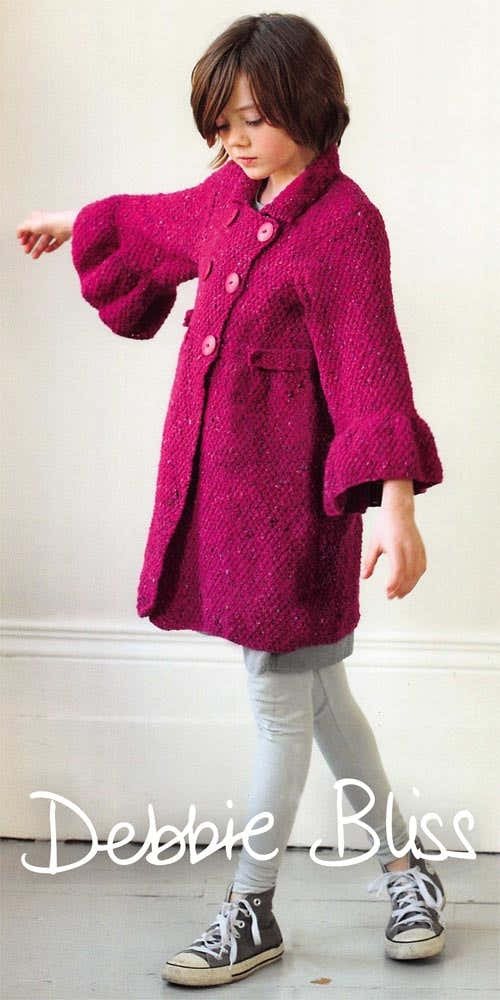 Bell Sleeved Coat Knitting Pattern
