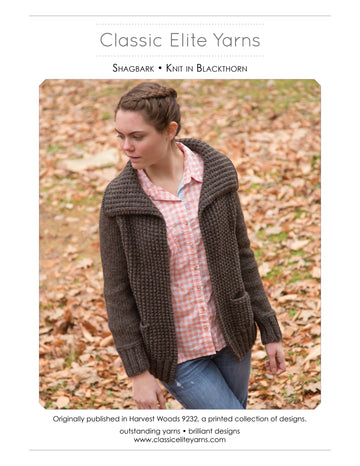 Classic Elite Yarns Shagbark Cardigan Knitting Pattern