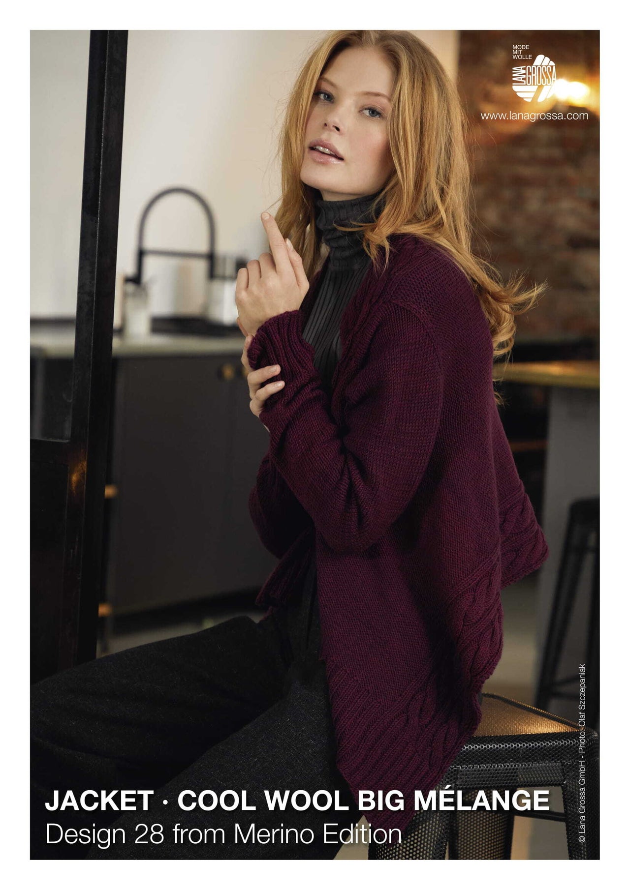 Lana Grossa 28 Jacket in Cool Wool Big PDF