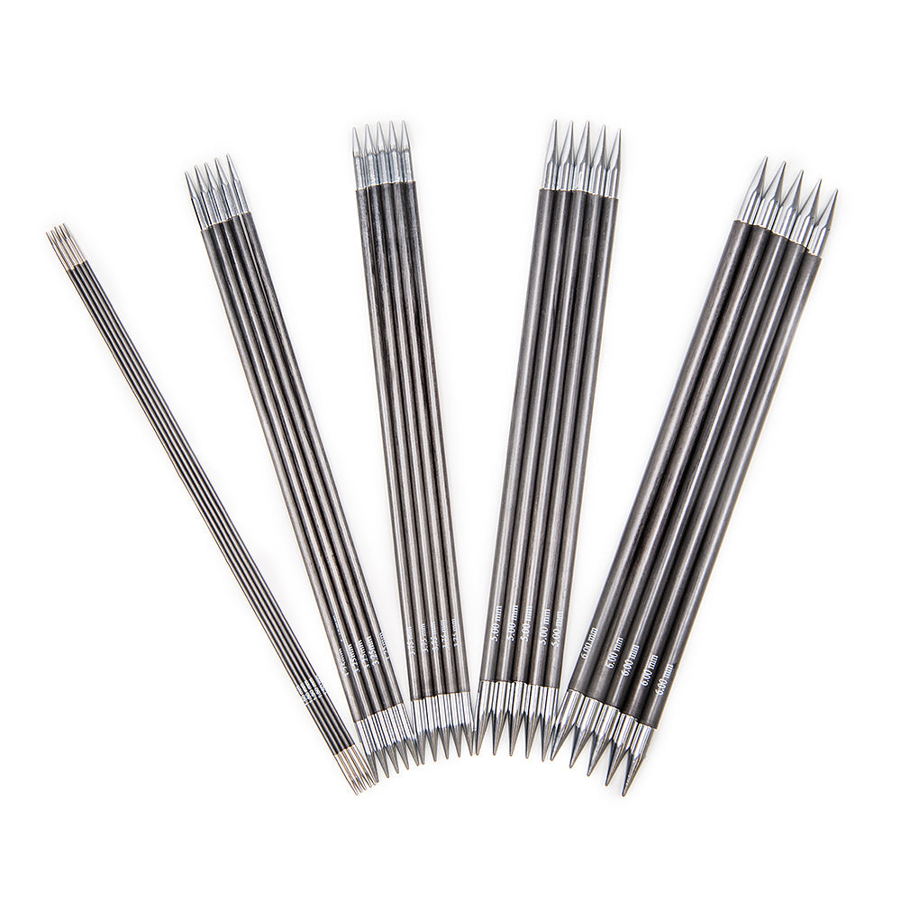 KnitPro Karbonz Double Point Needles 8" (Set of 5)