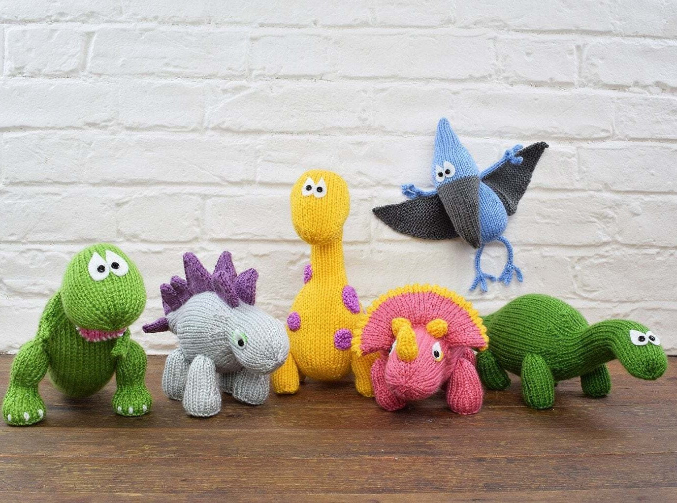Deramores Dinosaurs Toy Knitting Pattern