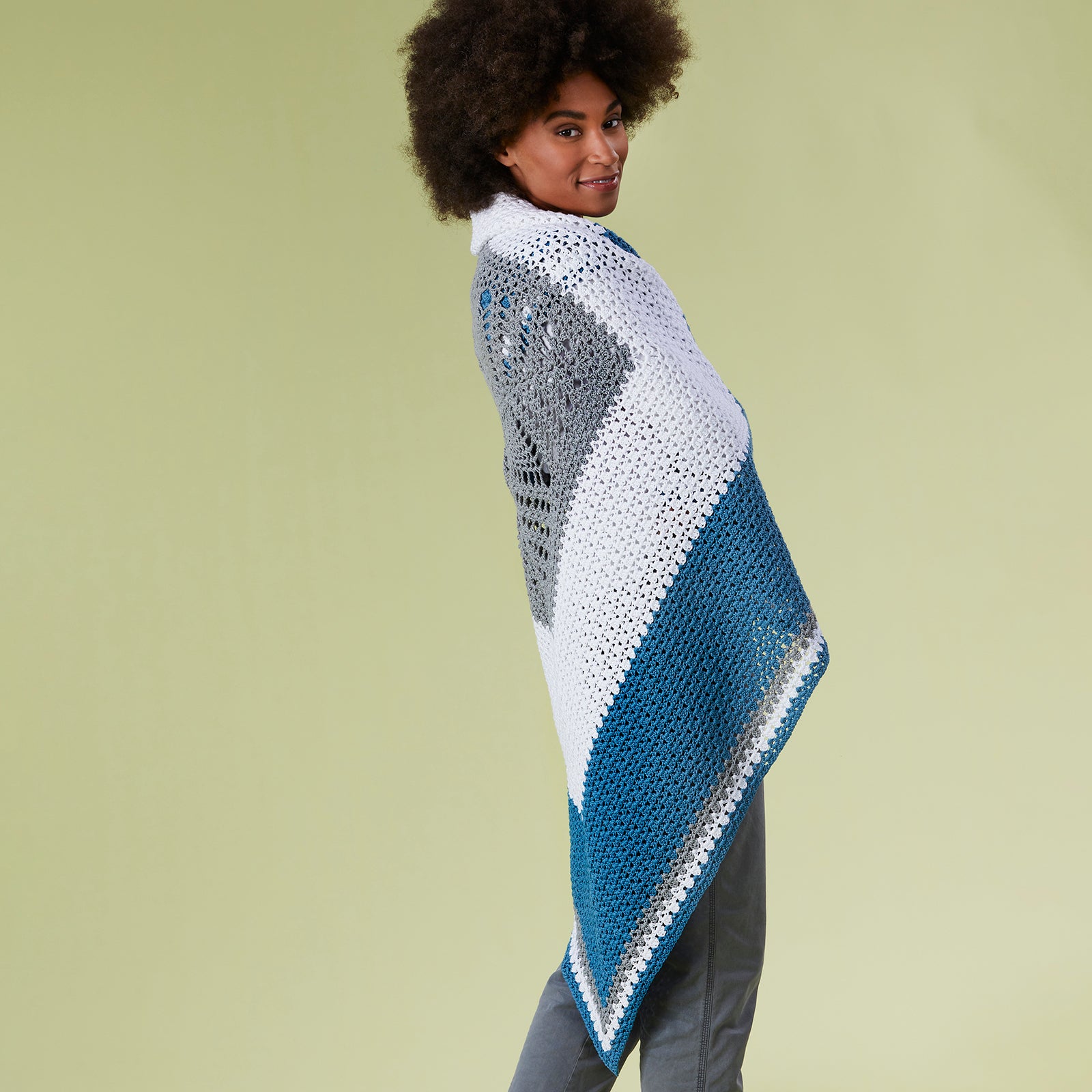 Tahki Yarns Havens Crochet Blanket Wrap Pattern Pattern