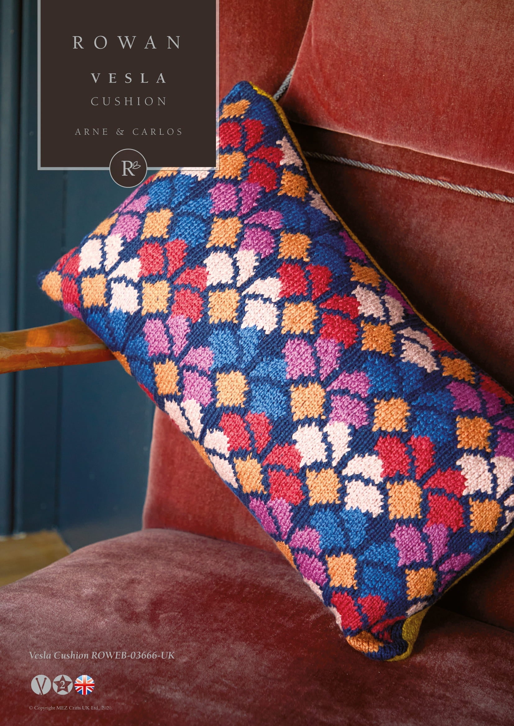 Rowan Vesla Cushion Homeware Knitting Pattern