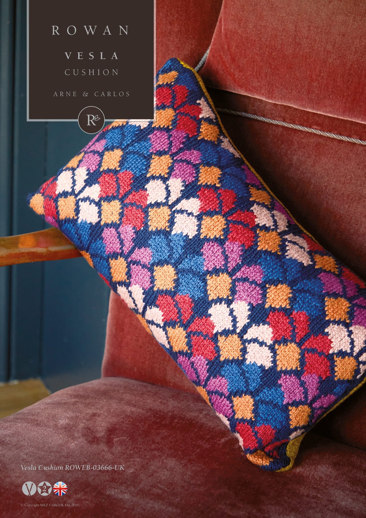 Rowan Vesla Cushion Homeware Knitting Pattern