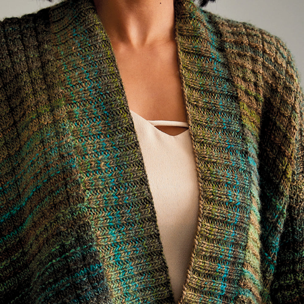 Sirdar Evergreen Edge to Edge Cardigan Knitting Pattern