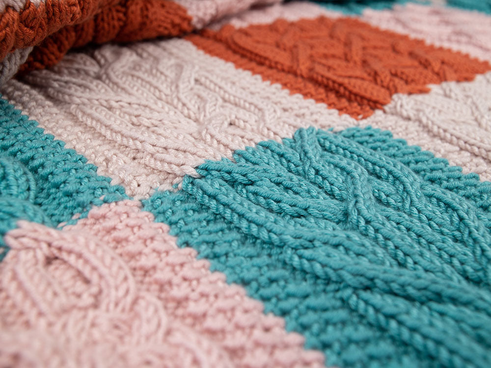 Deramores Cable Stitch Blanket Knitting Pattern