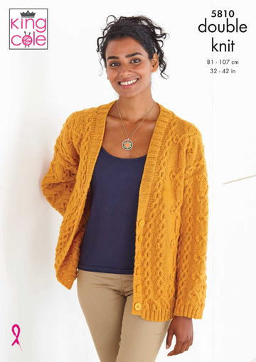 Sweater & Cardigan in King Cole Merino Blend DK - 5810 - PDF
