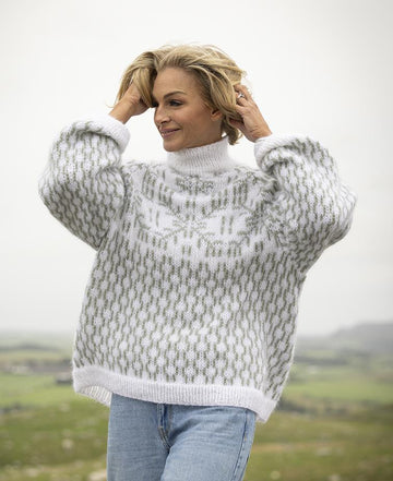 Hulda Sweater in Viking of Norway Alpaca Bris Green PDF