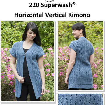 Cascade Yarns W Horizontal Vertical Kimono Knitting Pattern