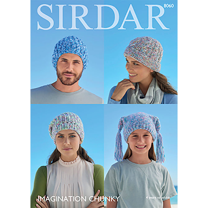 Sirdar 8060 Family Accessories Hat Knitting Pattern