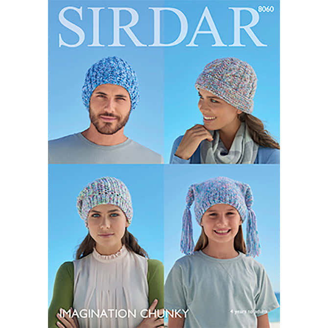 Sirdar 8060 Family Accessories Hat Knitting Pattern