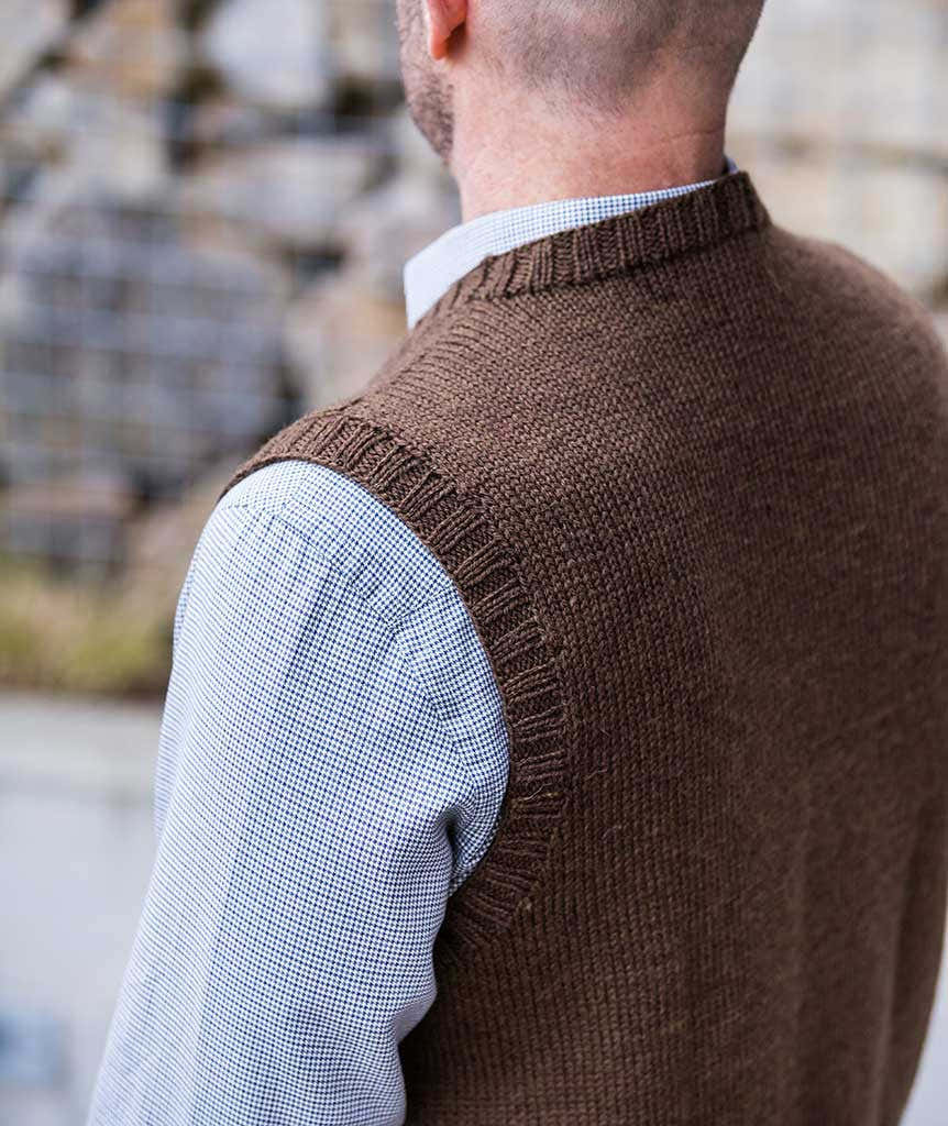 Churchmouse Studio His Vest in Rowan Tweed DK/Pure Wool Superwash DK