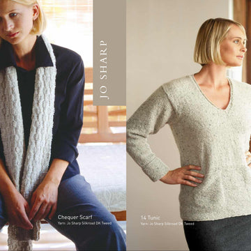 Jo Sharp Tunic and Chequer Scarf Knitting Pattern