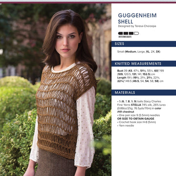 Stacy Charles Fine Yarns Guggenheim Shell Knitting Pattern
